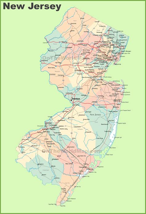 New Jersey Map of Cities .
